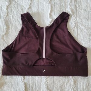 Old Navy High Neck Sports Bra XL EUC Brown & Pink GODRY 2/$25